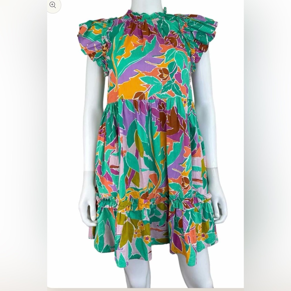 NWT House of Harlow 1960 Multicolor Printed Mini Dress XS - Picture 2 of 14